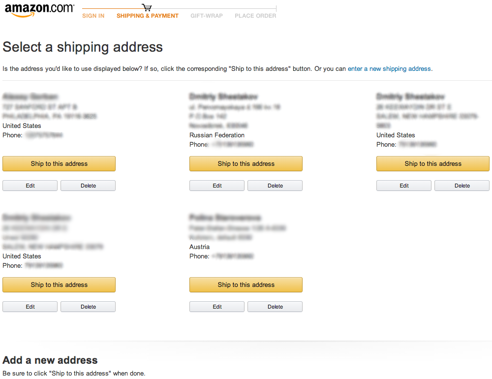04 Shipping adress Amazon