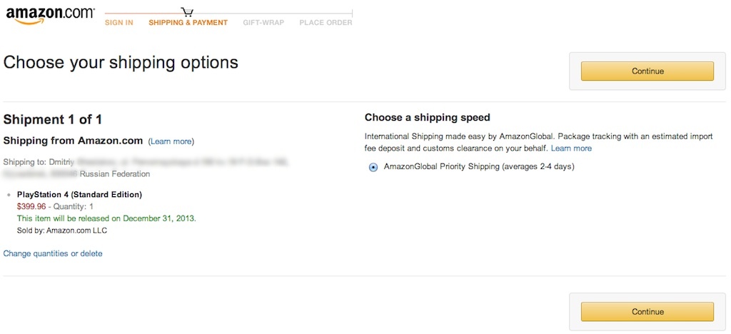 05 Amazon Shipping option